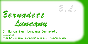 bernadett luncanu business card